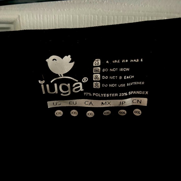 IUGA High Waisted Yoga Pants for Women with Pockets Capri Leggings, XXL, black - Picture 5 of 6